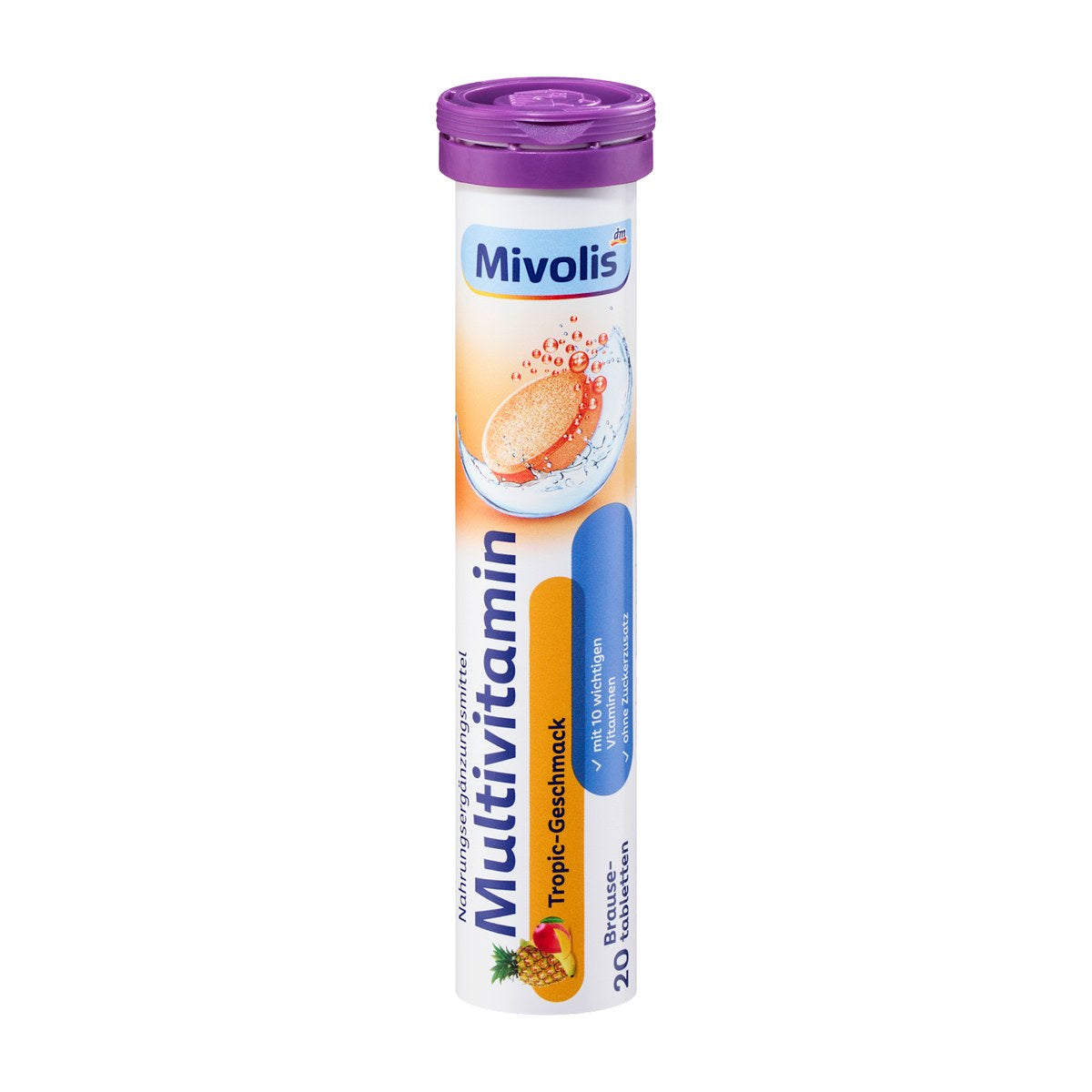 Mivolis Multivitamin Effervescent Tablets, 20 pcs
