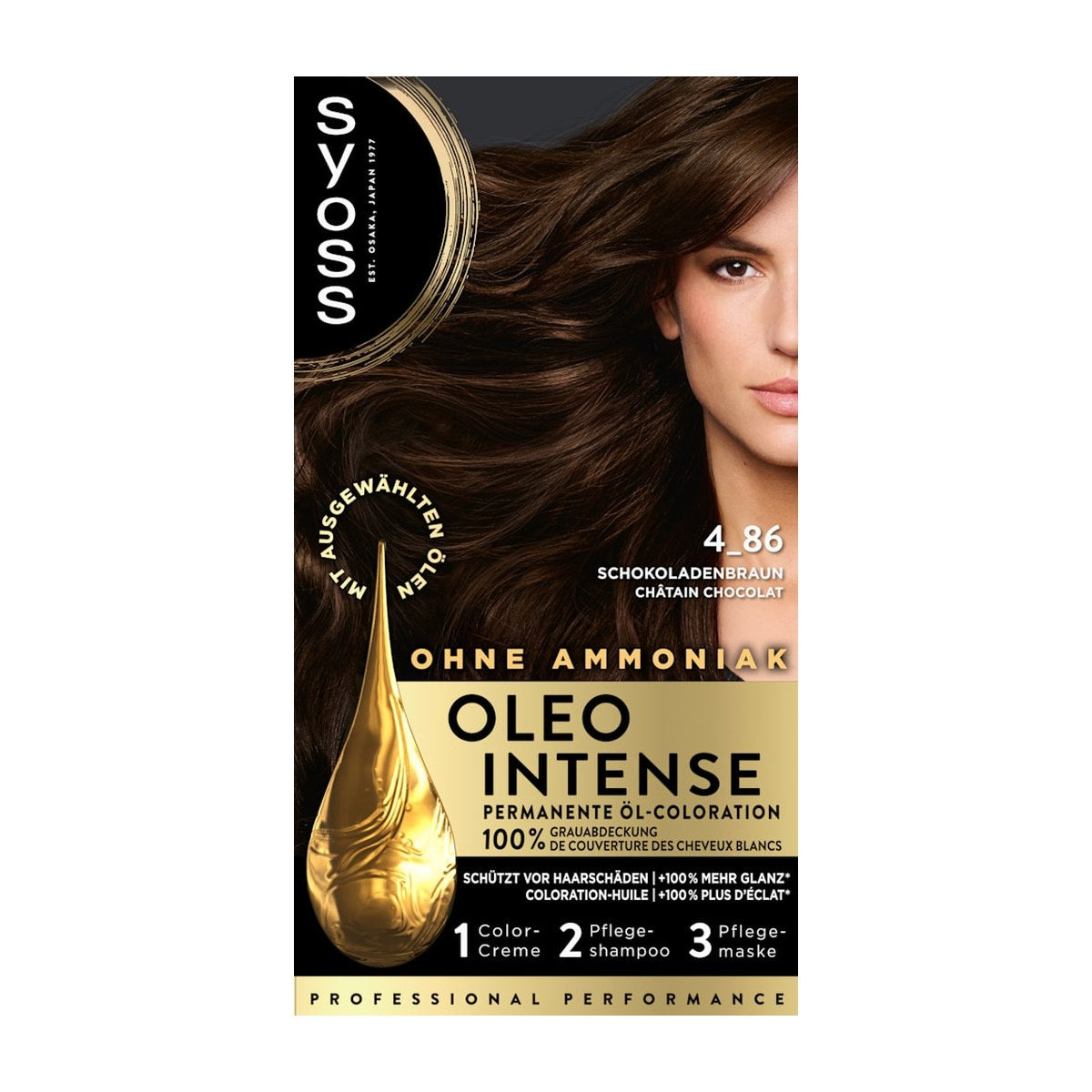 Syoss Oleo Intense Hair Colour 4_86 Chocolate Brown, 1 pc