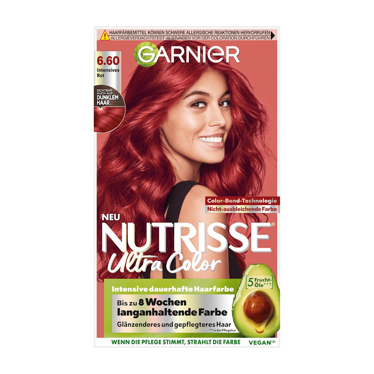 GARNIER NUTRISSE Hair Colour Ultra Color 6.60 Intense Red, 1 pc