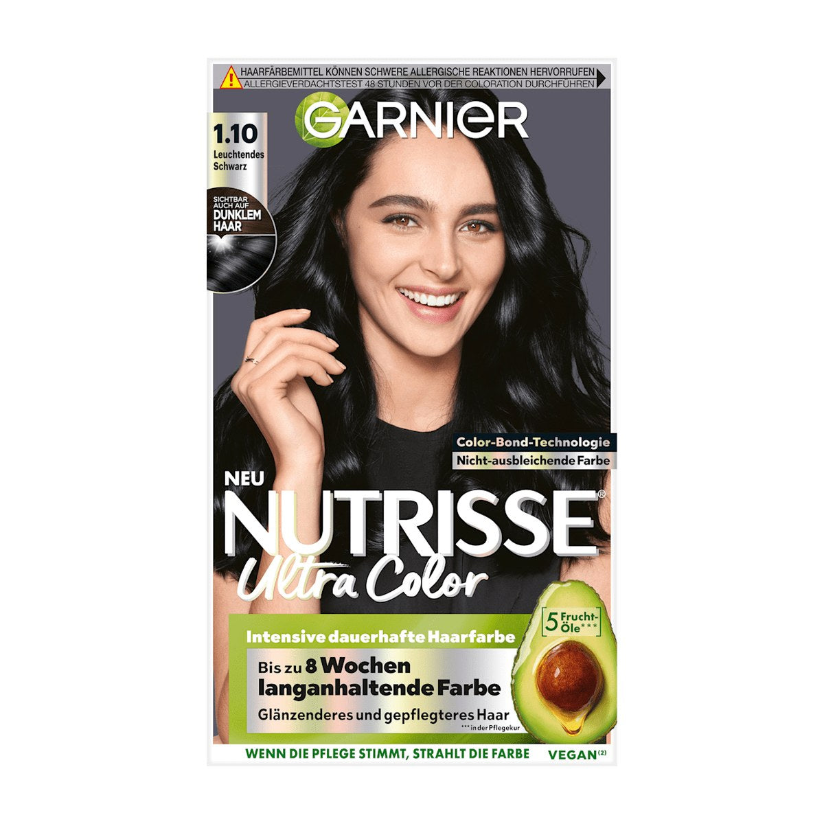 GARNIER NUTRISSE Hair Colour Ultra Color 1.1 Radiant Black, 1 pc
