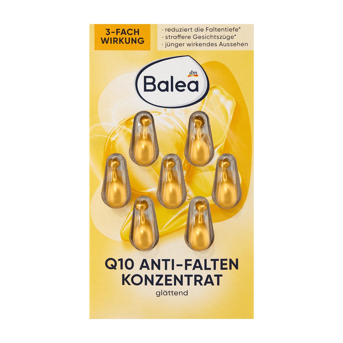 Balea Q10 Anti-Wrinkle Concentrate Capsules, 7 pcs