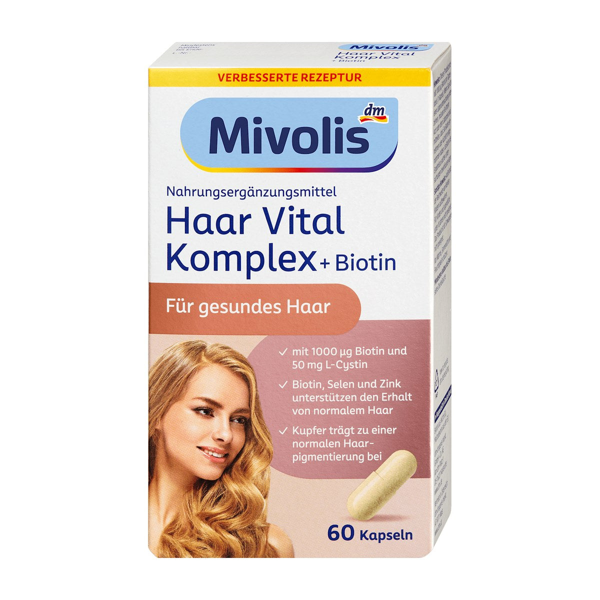 Mivolis Hair Vital Complex + Biotin, 60 Capsules
