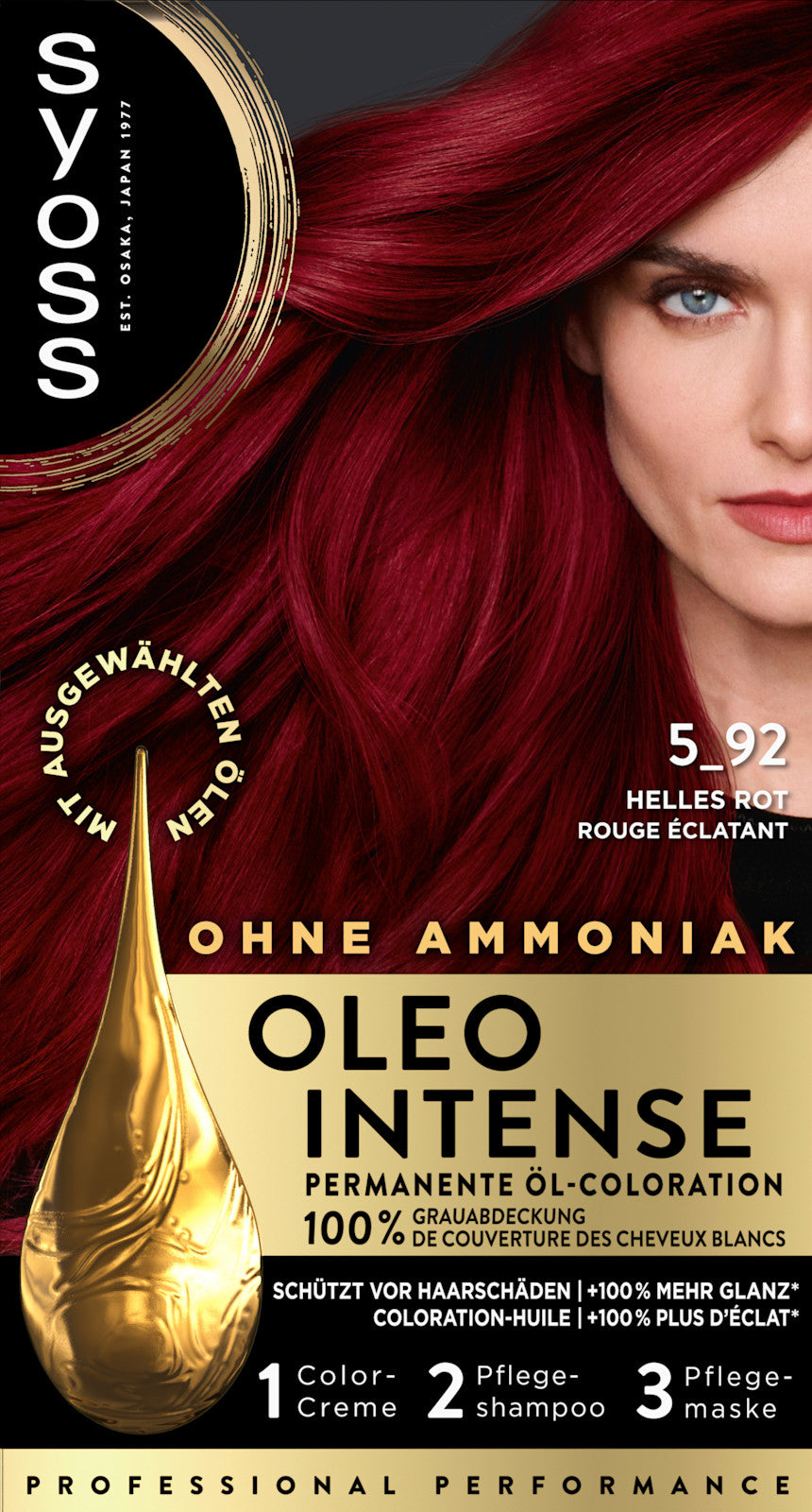Syoss Oleo Intense Hair Colour 5-92 Light Red - product packaging